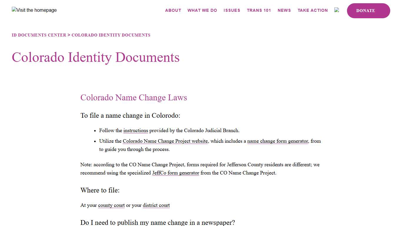 Colorado Identity Documents A4TE