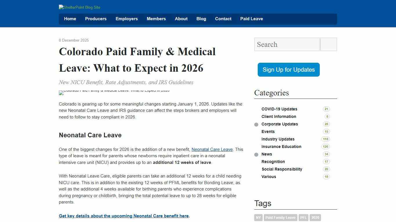 Colorado PFML: What to Expect in 2026 ShelterPoint